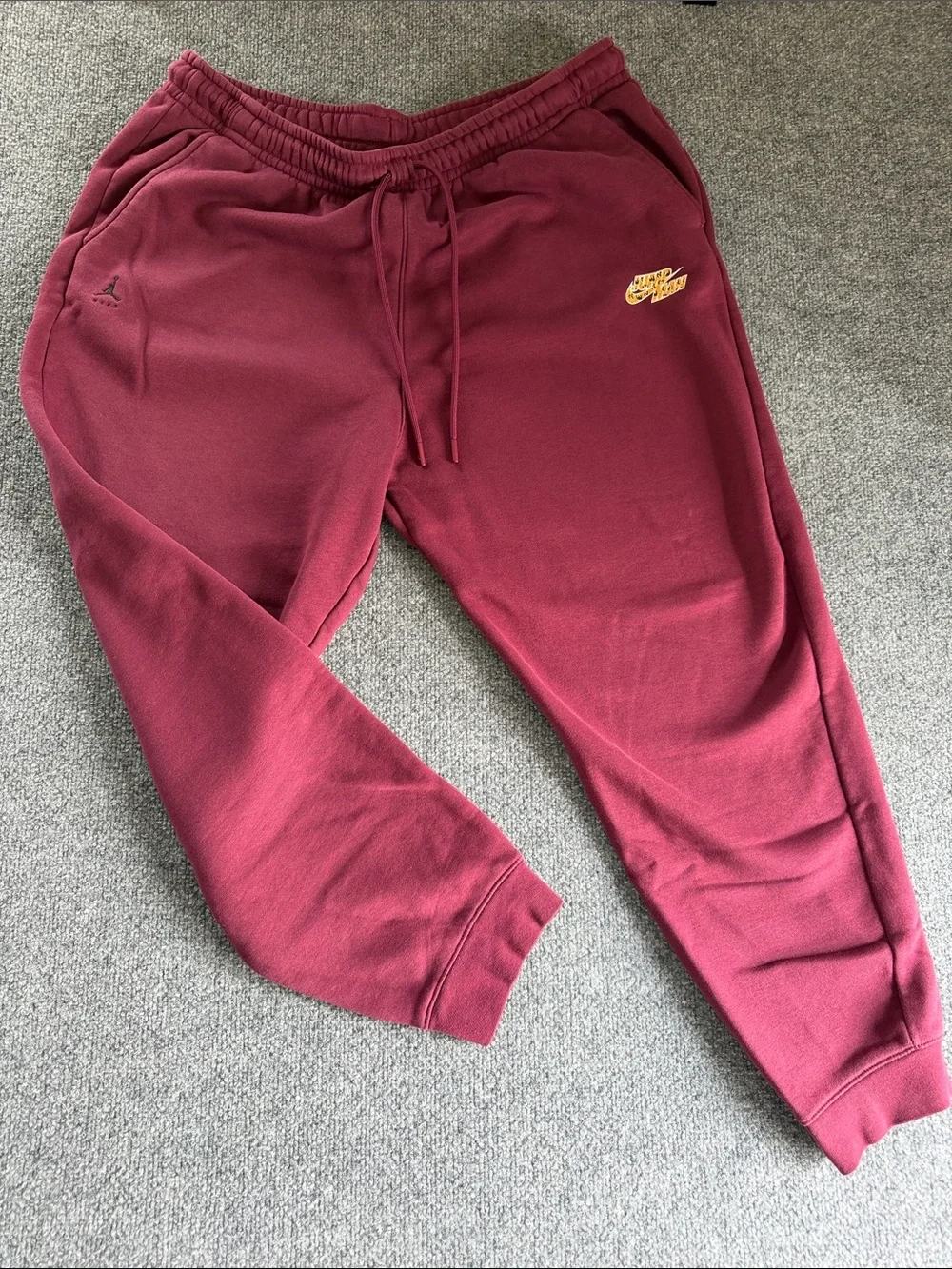 Nike Men’s Flight MVP XXL Air Jordan JumpMan Joggers Cherrywood Maroon Sweatpant